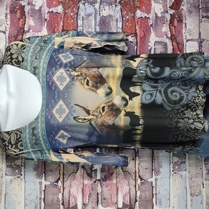 Fantazia "Wild Donkeys" Printed Top